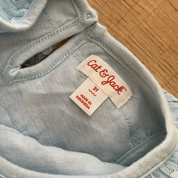 Blue with polka dots tiered ruffle dress size 2t - Picture 3 of 4